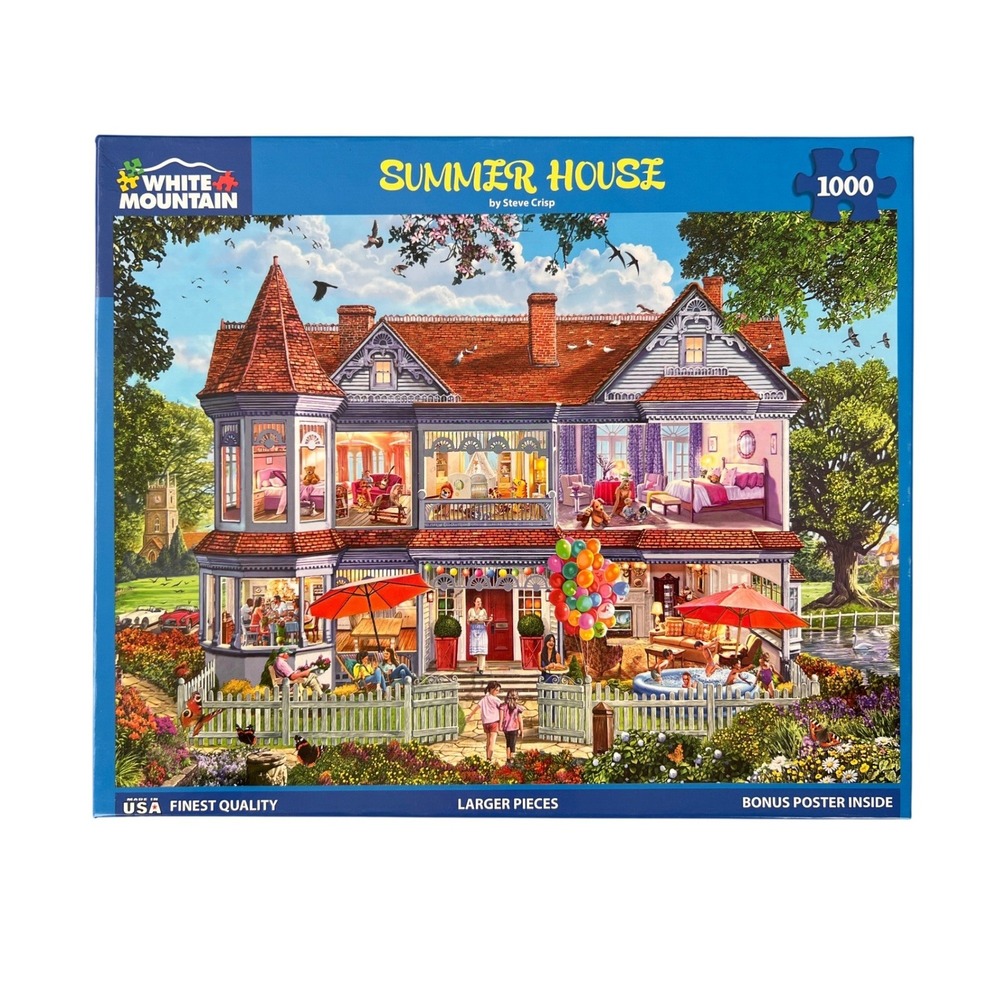 White Mountain Summer House 1000 Piece Jigsaw Puzzle Steve Crisp Art Complete